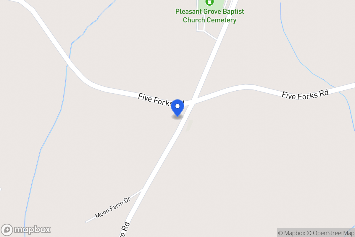 Map of 3479 Five Forks Rd