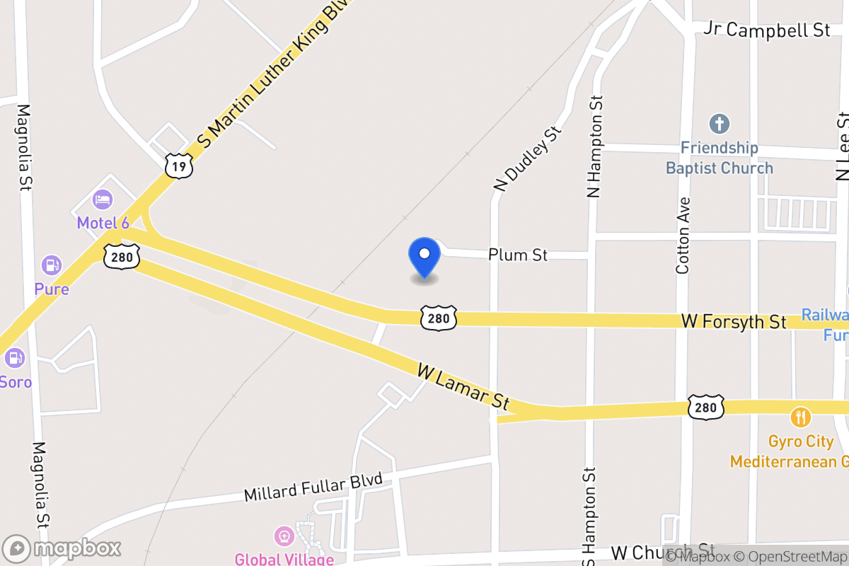 Map of 511 W Forsyth St