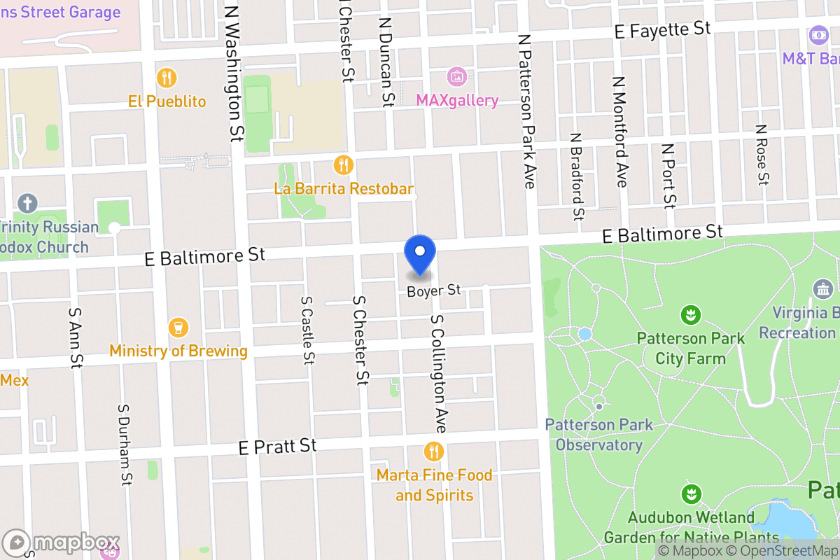 Map of 4 S Collington Ave, Baltimore