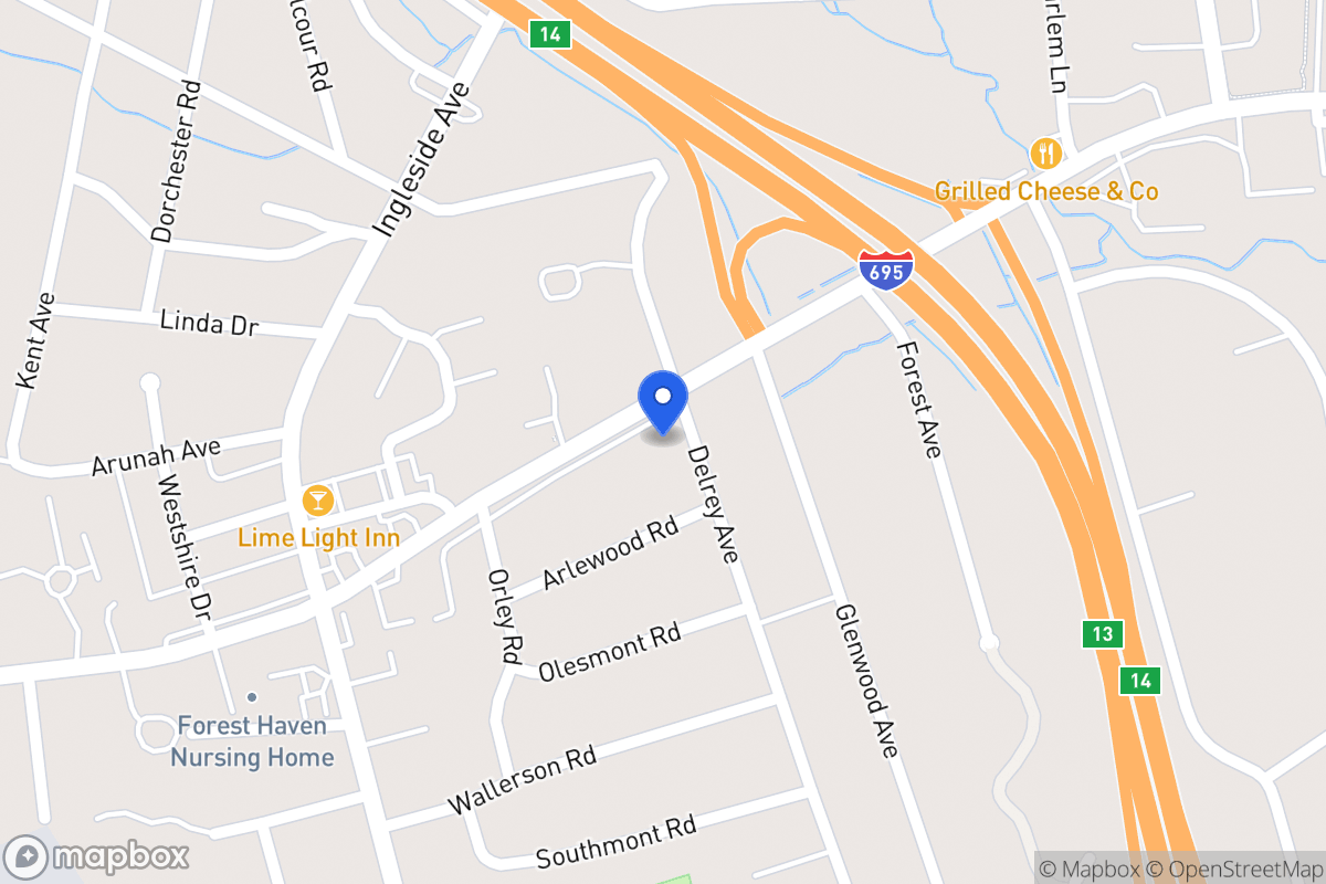 Map of 50 Delrey Ave, Catonsville
