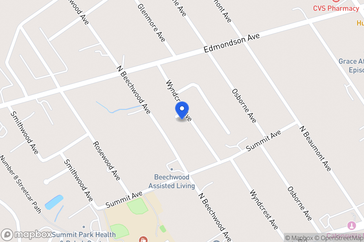 Map of 112 Wyndcrest Ave, Catonsville