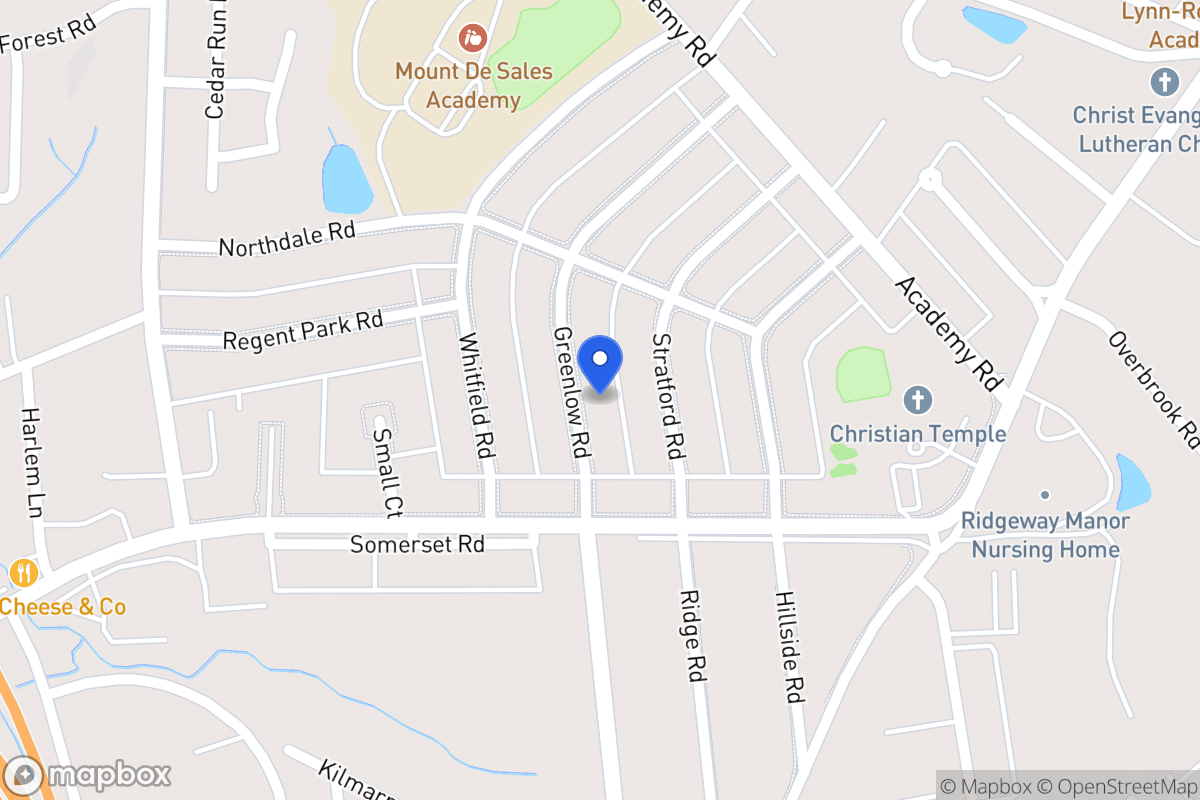 Map of 325 Greenlow Rd, Catonsville