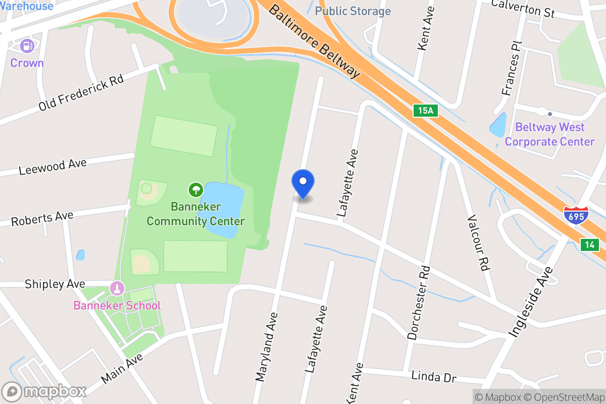 Map of 1012 Woodsdale Rd, Catonsville