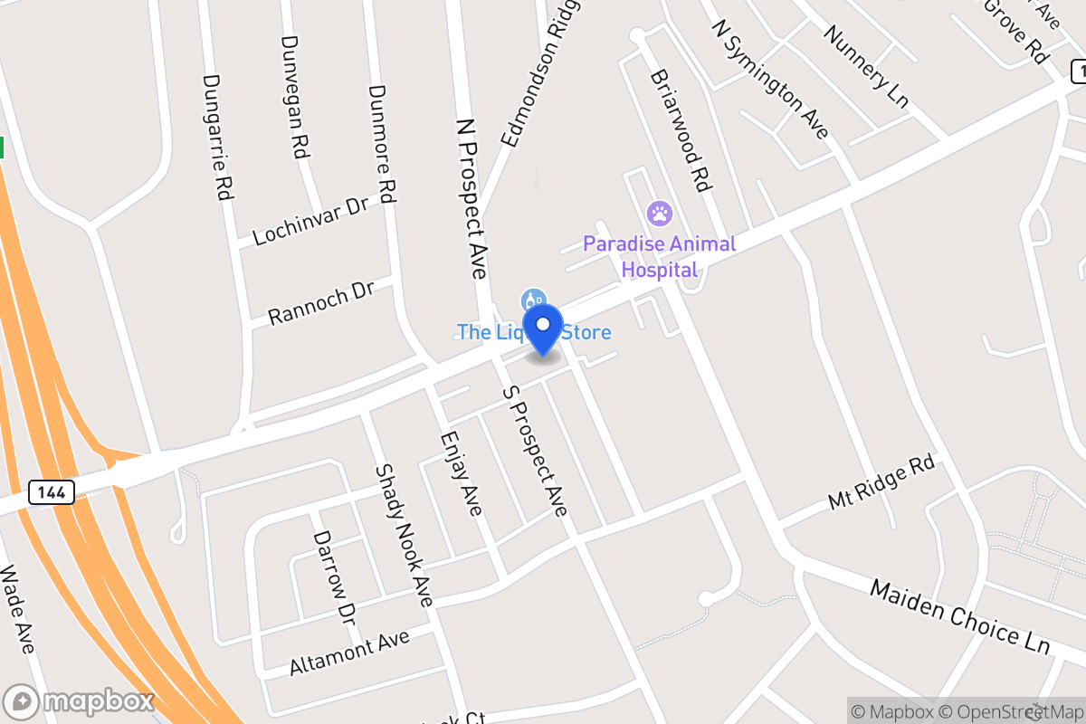 Map of 6505 Frederick Rd, Catonsville