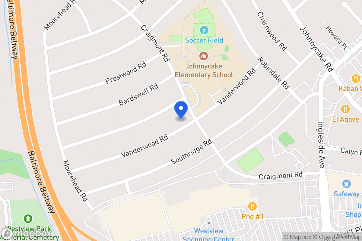 Map of 936 Vanderwood Rd, Catonsville