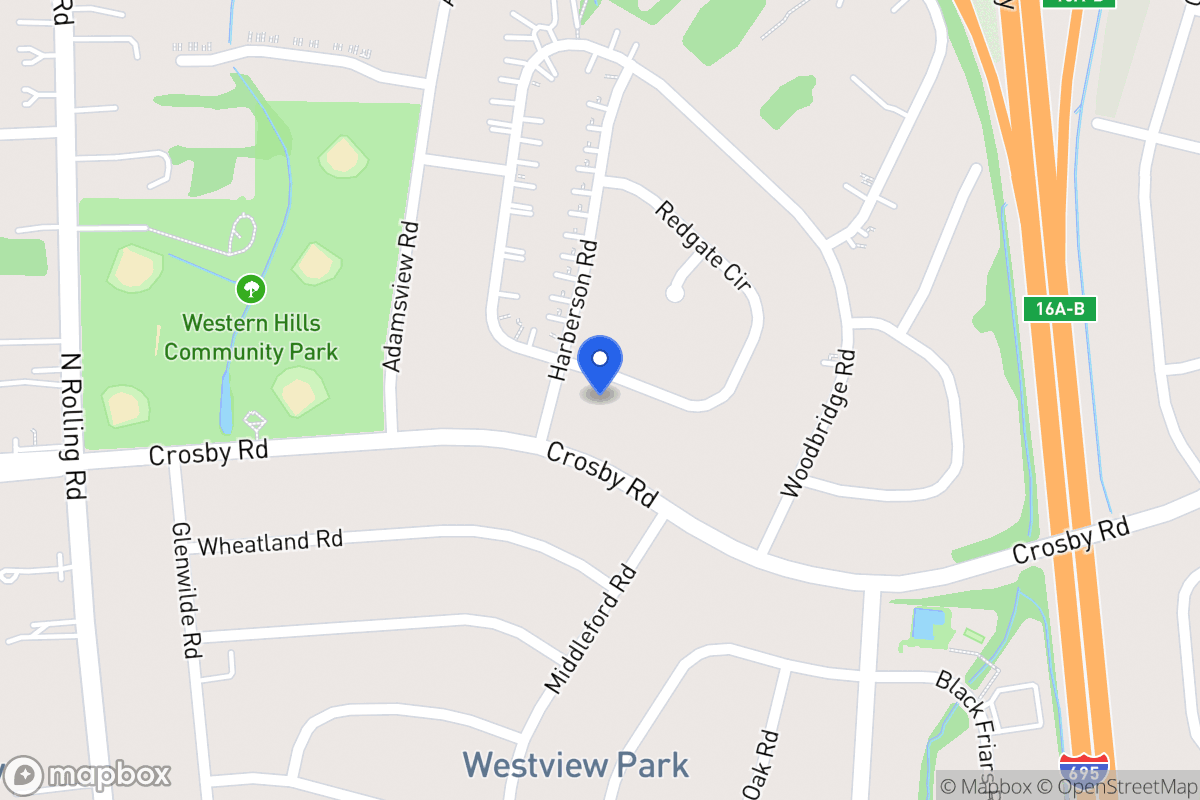 Map of 6542 Redgate Cir, Catonsville