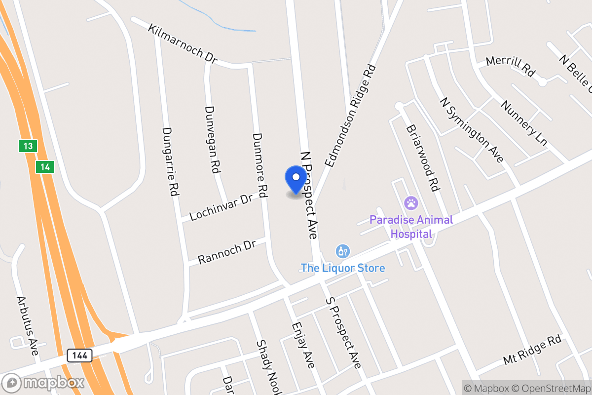 Map of 70 N Prospect Ave, Catonsville