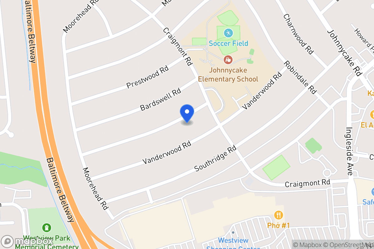 Map of 931 Sedgley Rd, Catonsville