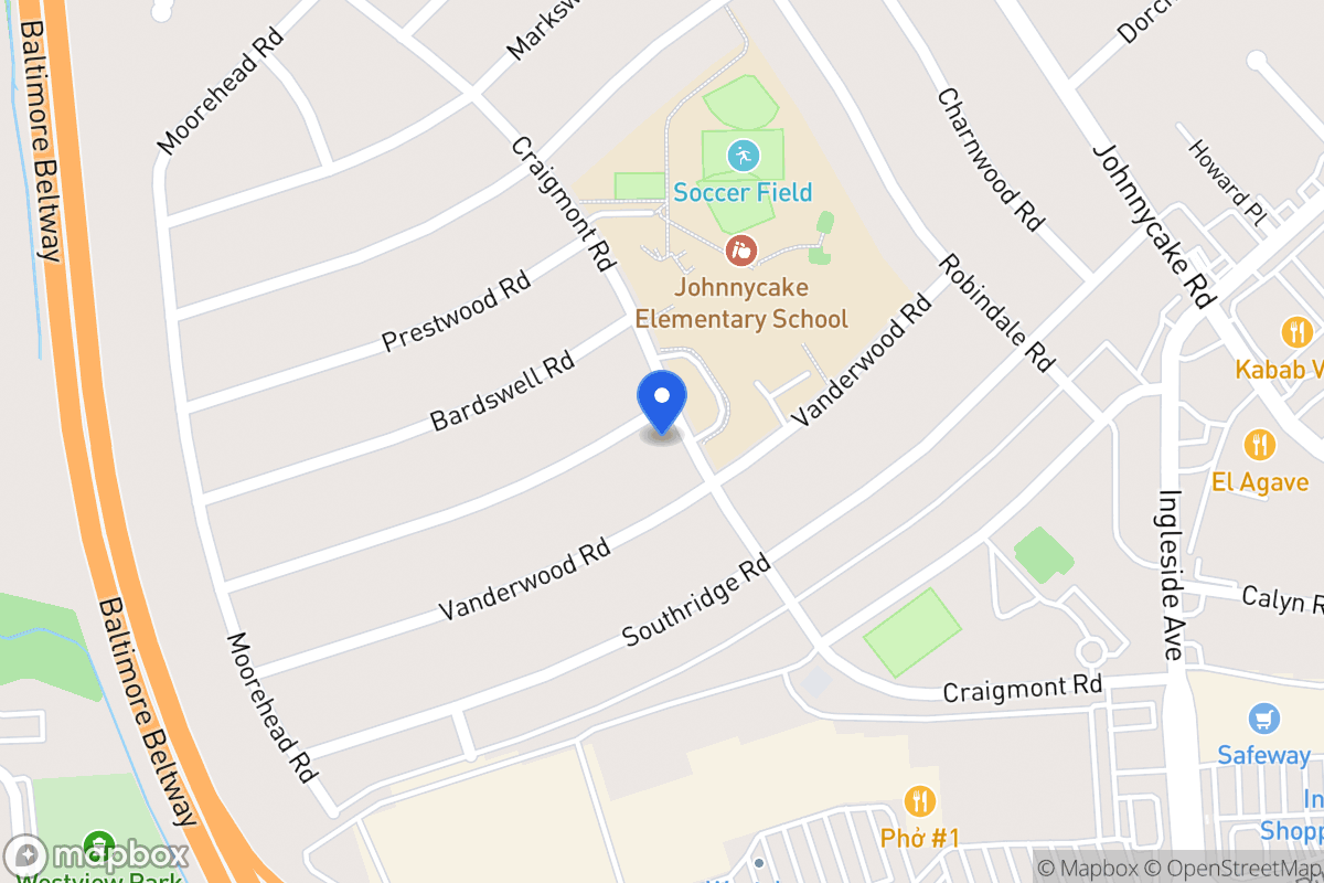 Map of 937 Sedgley Rd, Catonsville