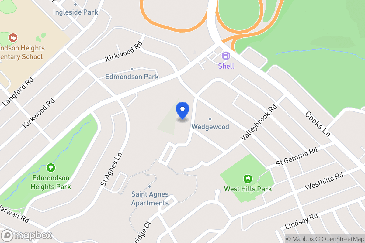 Map of 1344 Martin Dr, Baltimore