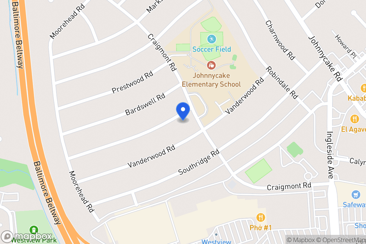 Map of 935 Sedgley Rd, Catonsville