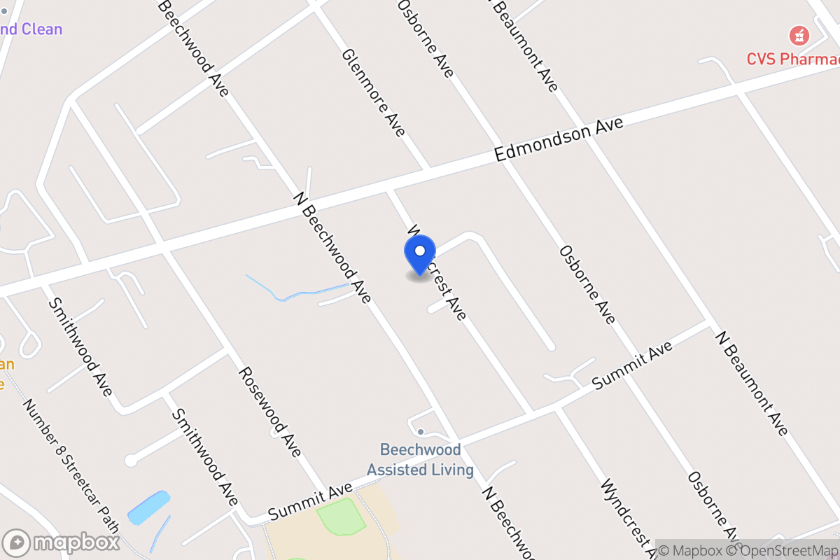 Map of 116 Wyndcrest Ave, Catonsville