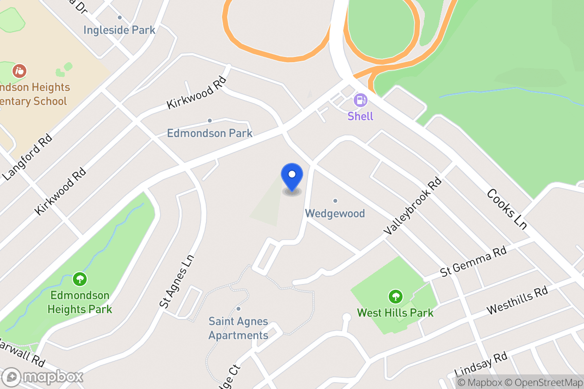 Map of 1346 Martin Dr, Baltimore