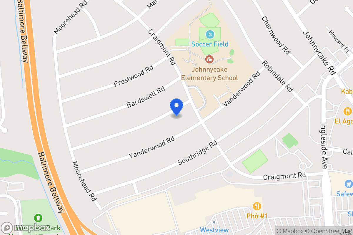 Map of 933 Sedgley Rd, Catonsville