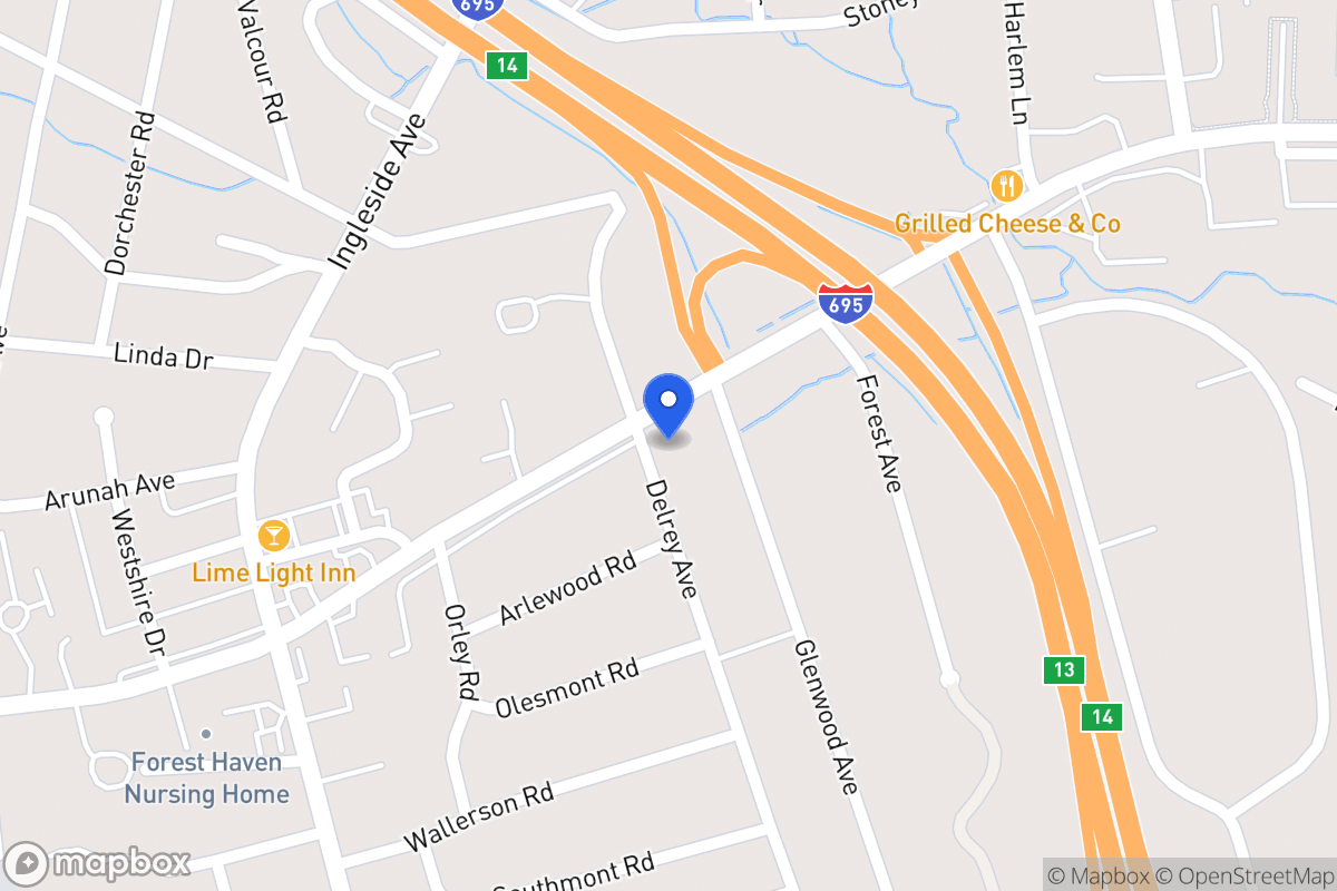 Map of 607 Edmondson Ave, Catonsville