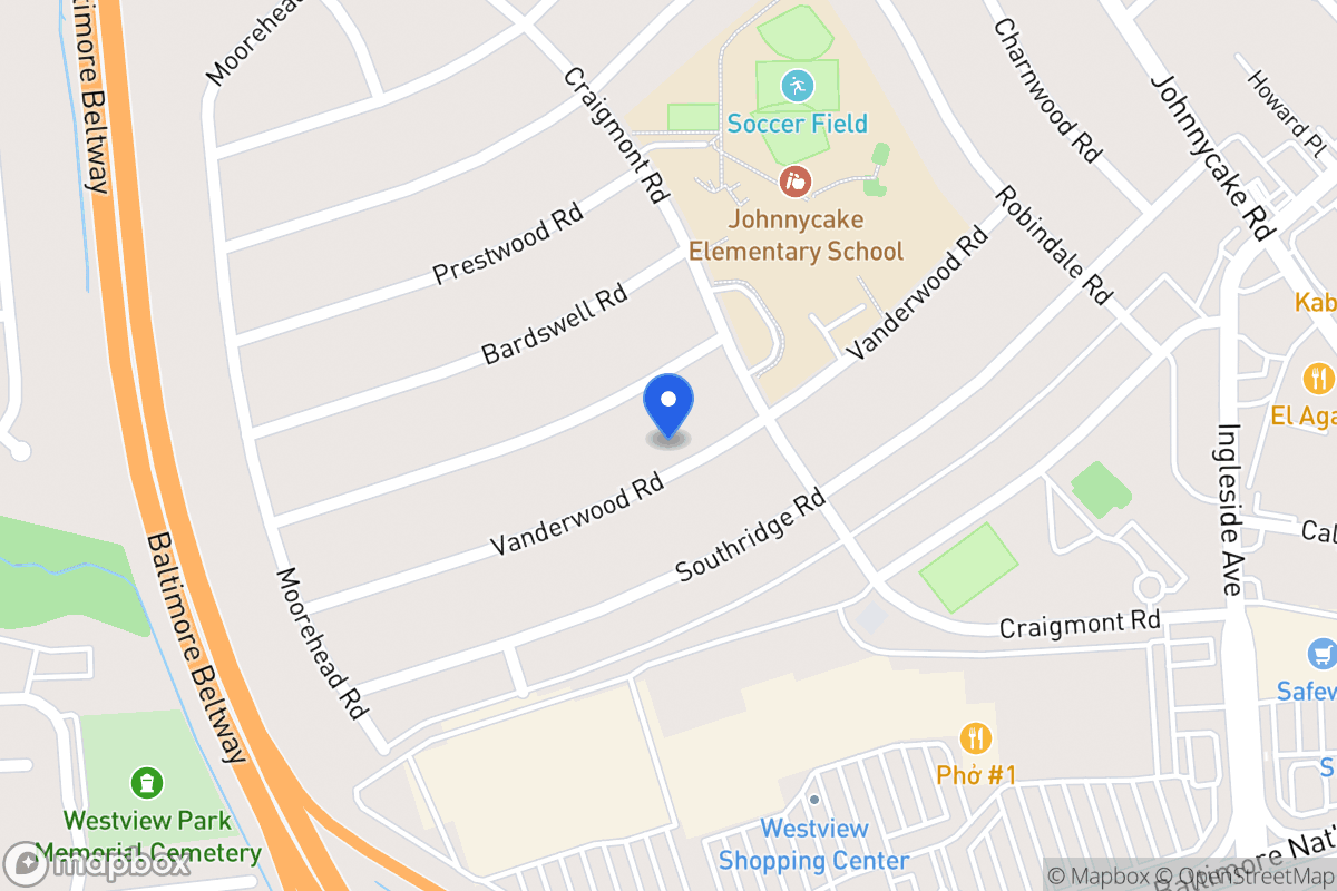 Map of 932 Vanderwood Rd, Catonsville