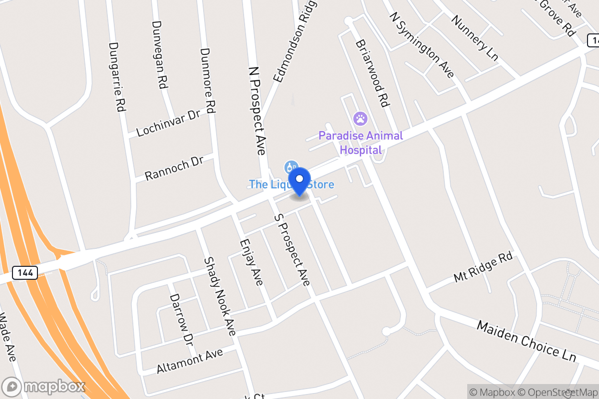 Map of 6503 Frederick Rd, Catonsville