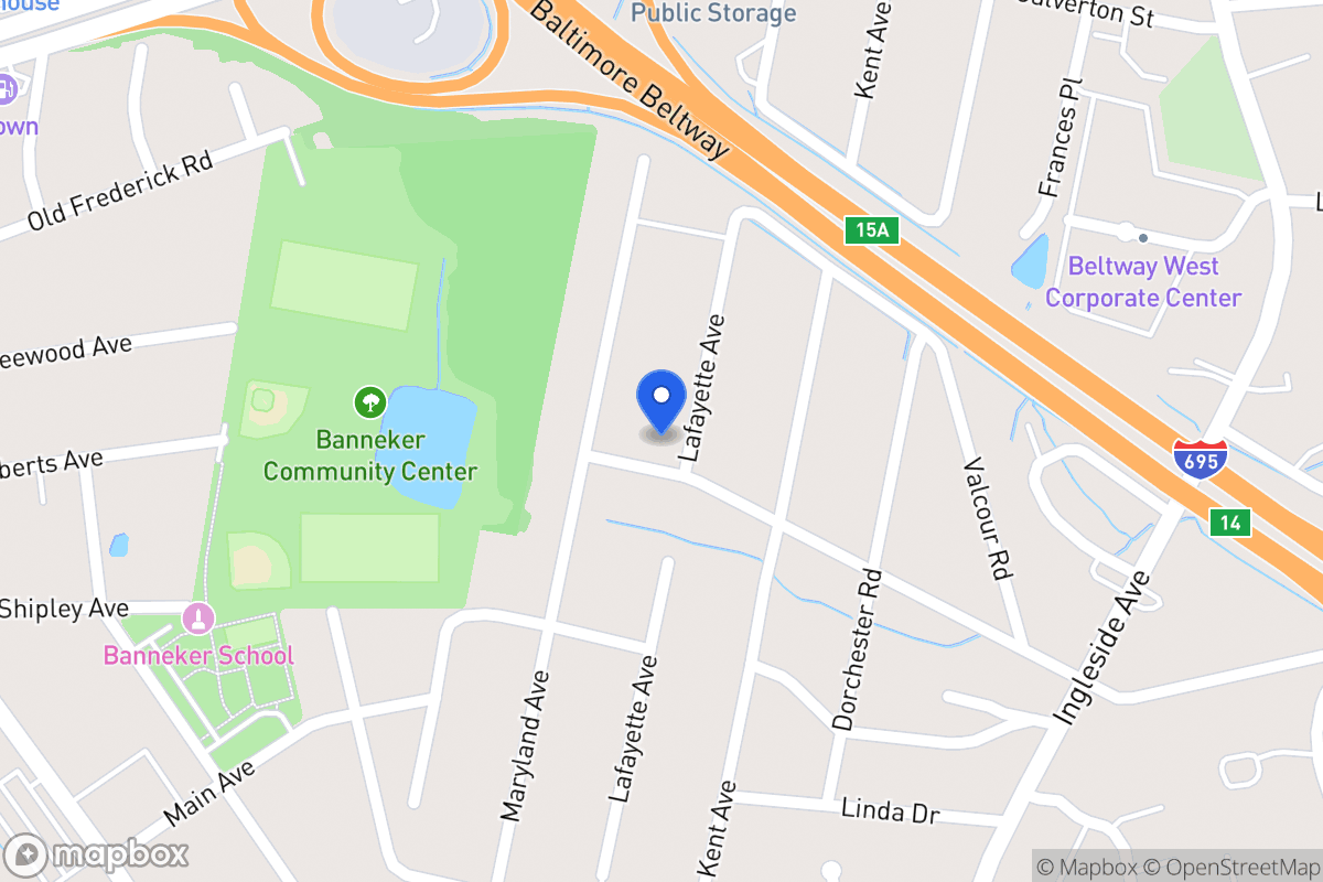Map of 1002 Woodsdale Rd, Catonsville