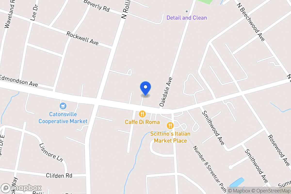 Map of 1702 Edmondson Ave, Catonsville