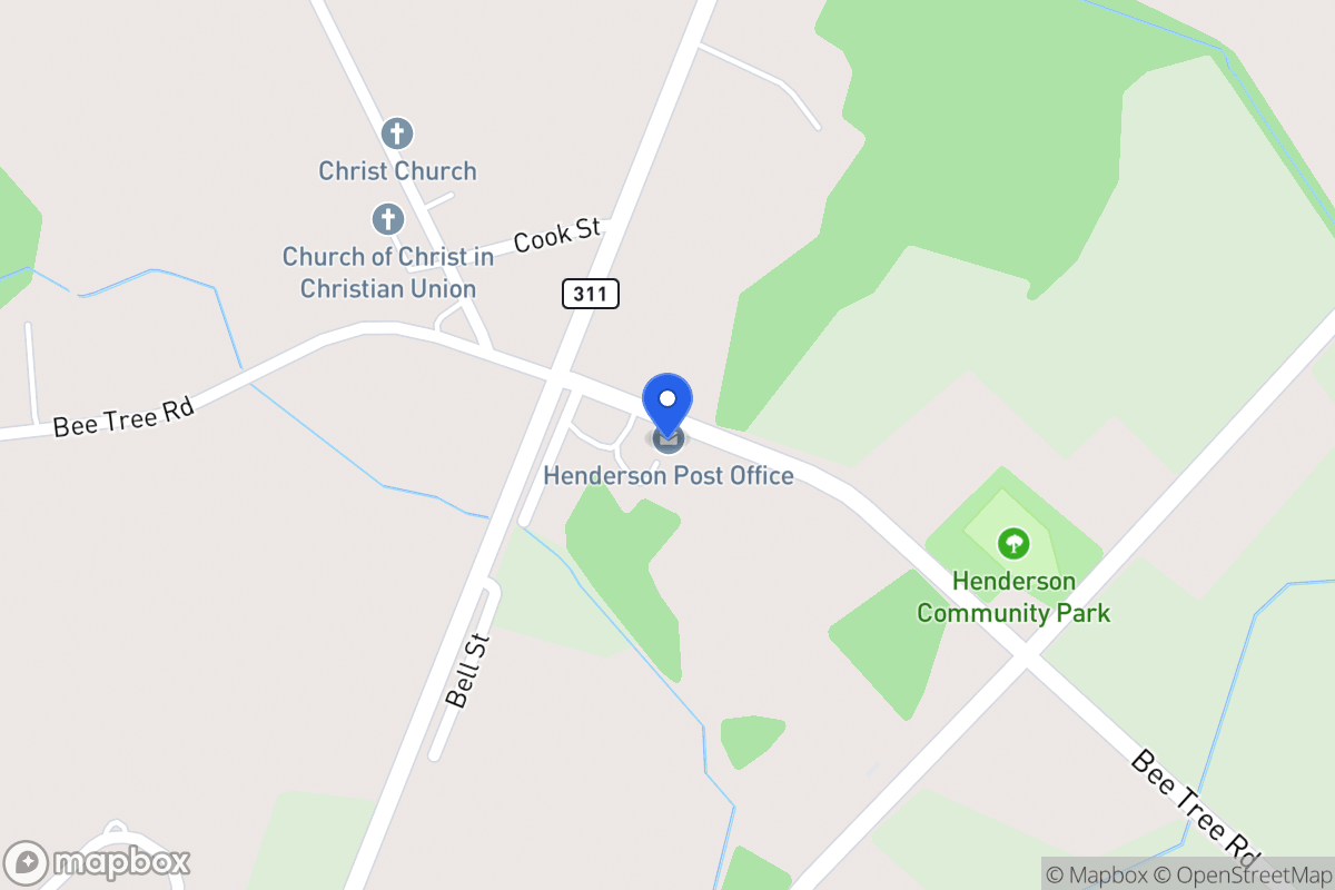 Map of 323 Bee Tree Rd, Henderson
