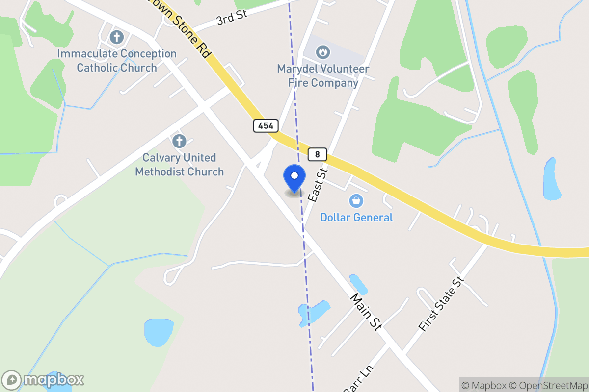 Map of 213 Main St, Marydel