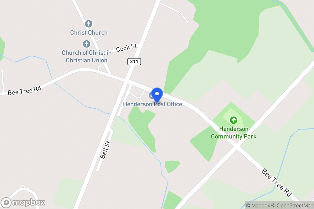 Map of 327 Bee Tree Rd, Henderson