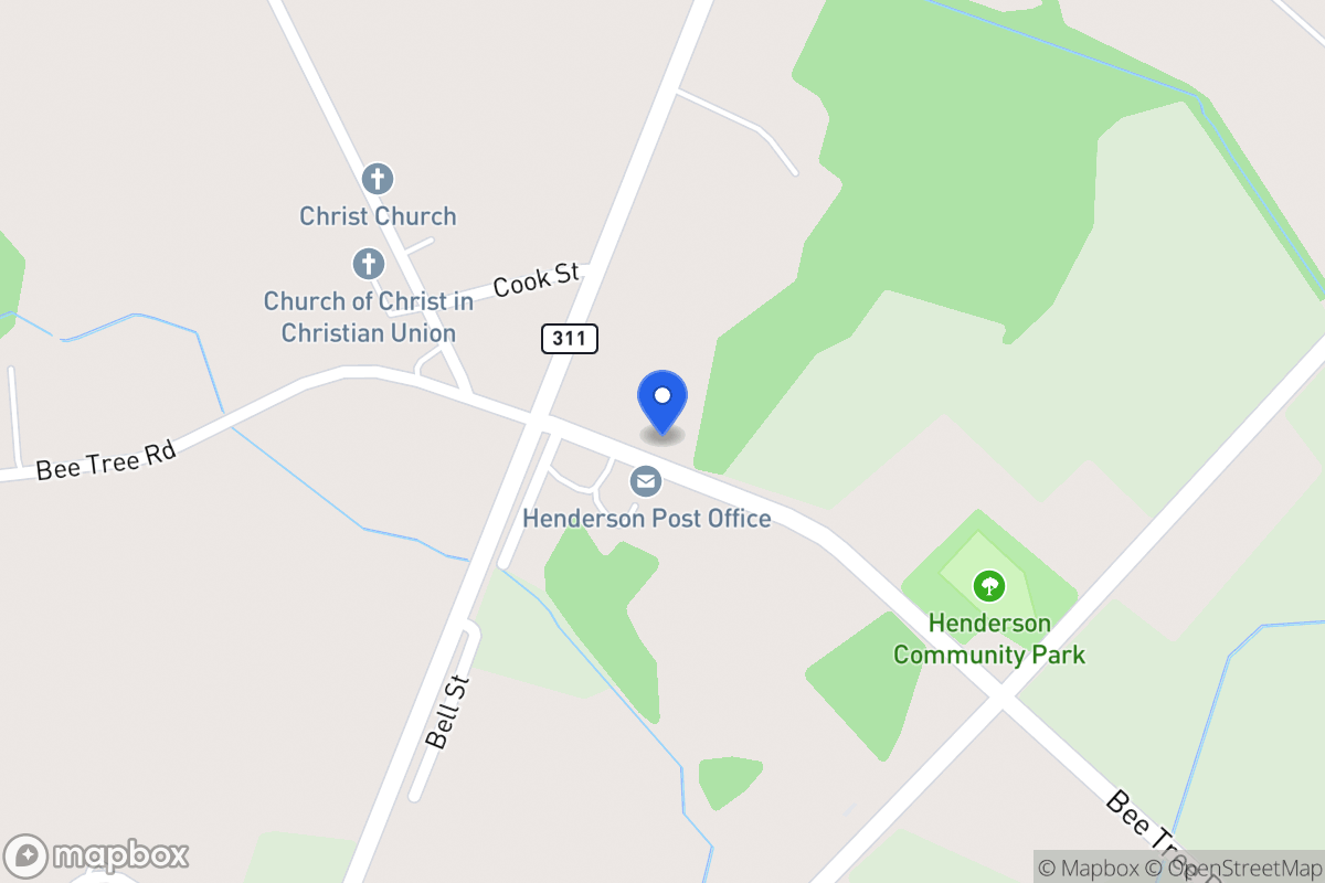 Map of 318 Bee Tree Rd, Henderson