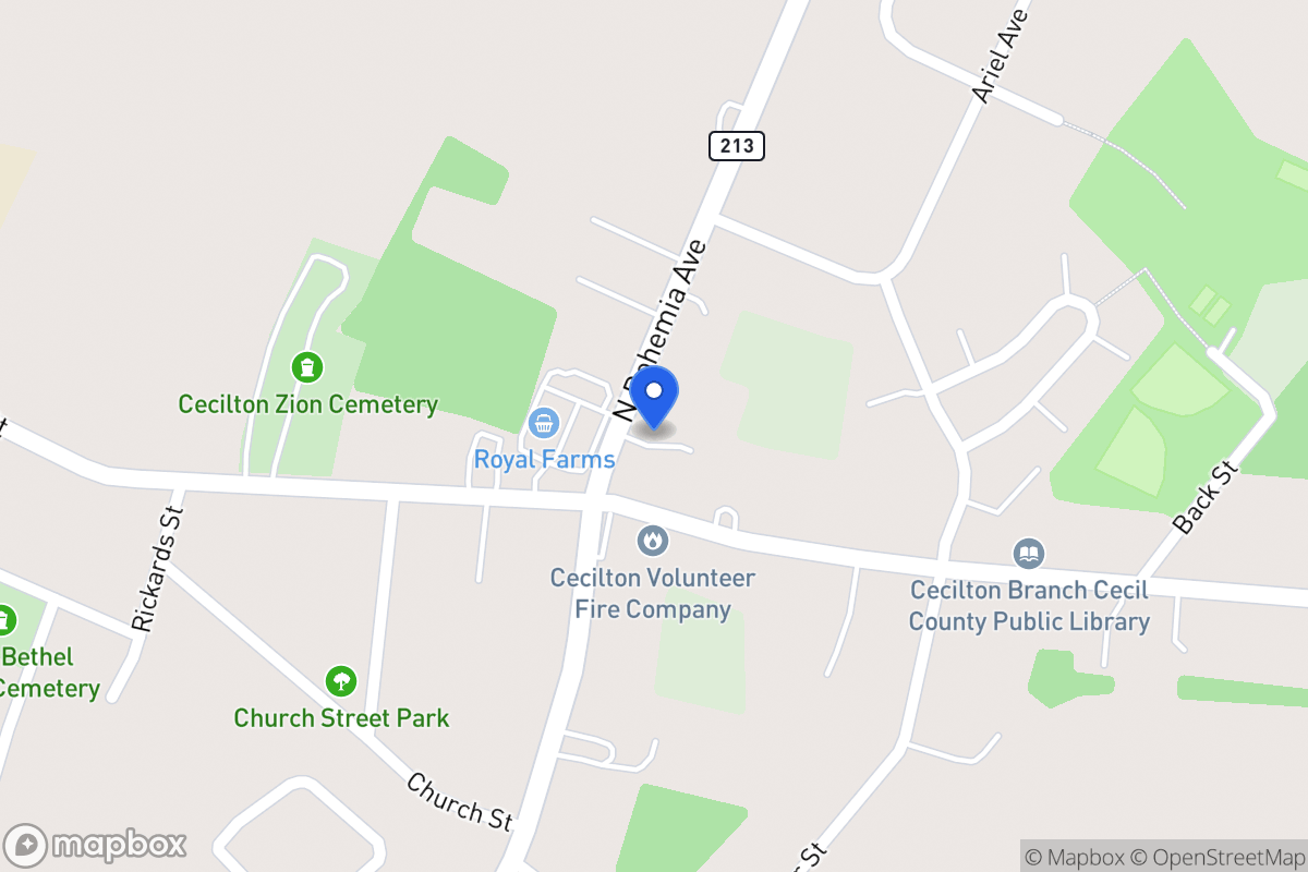 Map of 120 N Bohemia Ave, Earleville