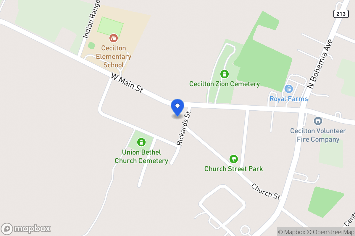 Map of 206 W Main St, Earleville