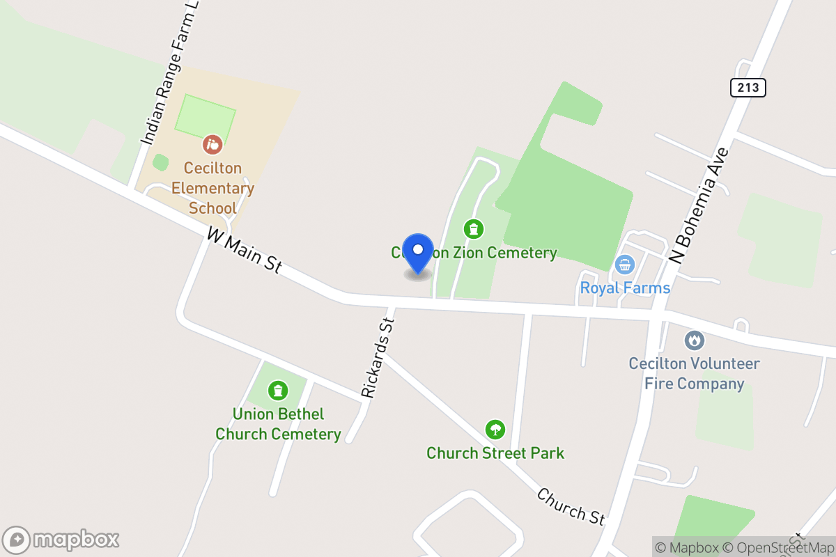 Map of 165 W Main St, Earleville