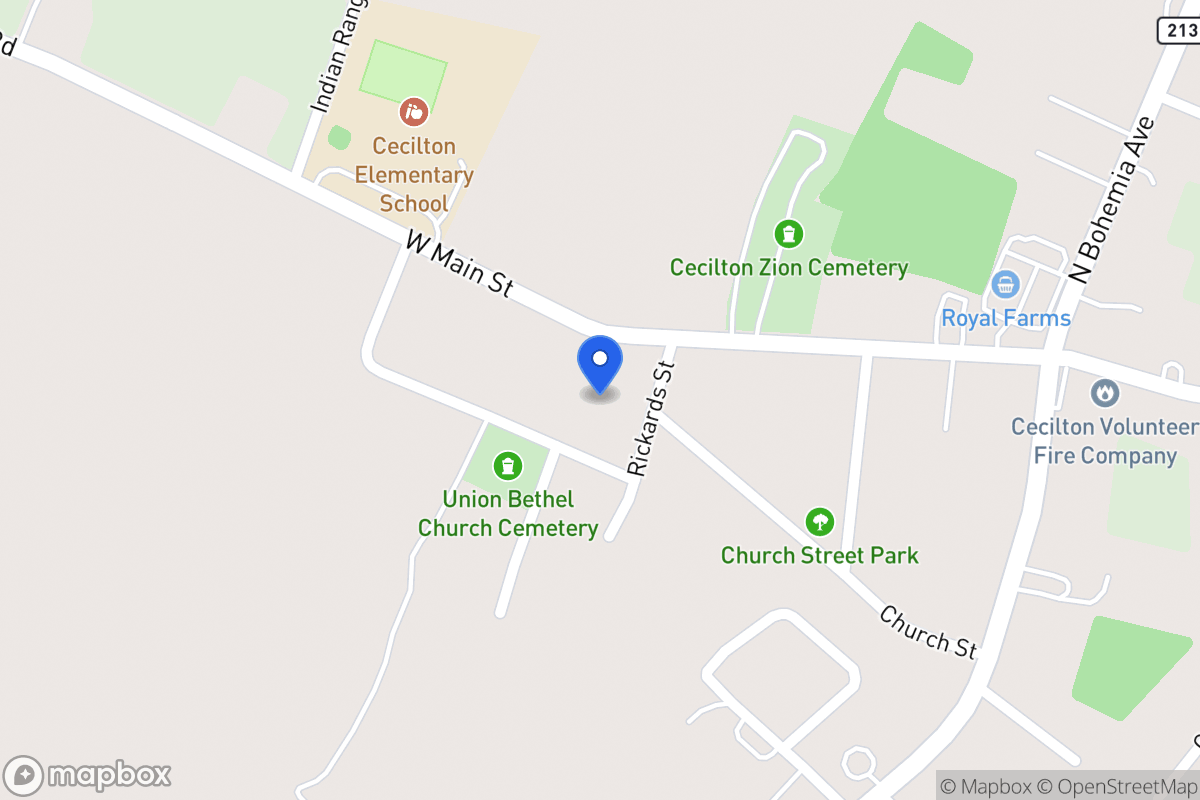 Map of 210 W Main St, Earleville