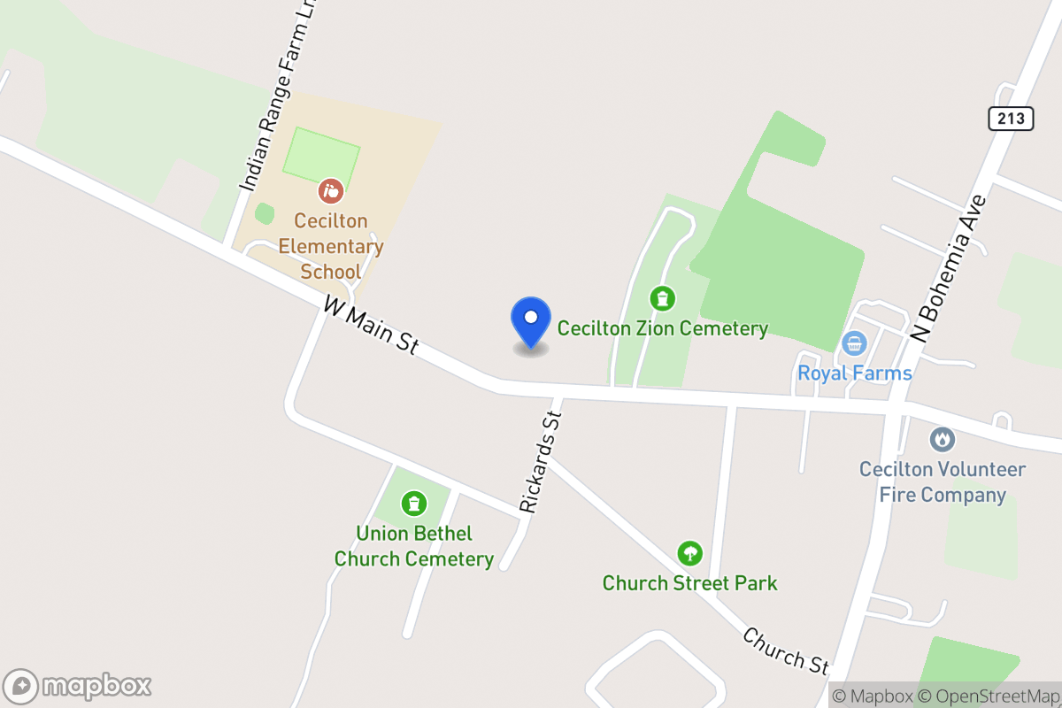 Map of 205 W Main St, Earleville