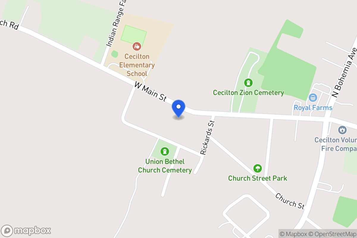 Map of 218 W Main St, Earleville