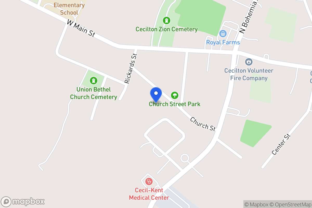 Map of 154 Church St, Earleville