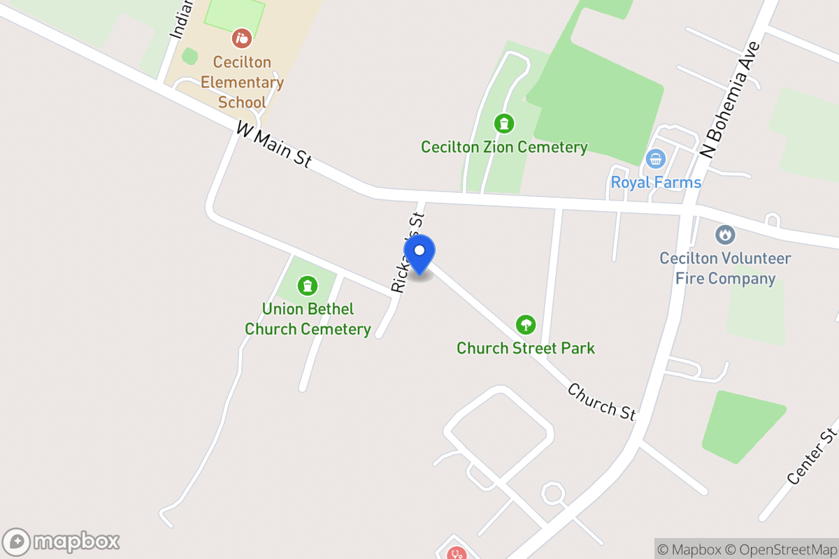 Map of 176 Church St, Earleville