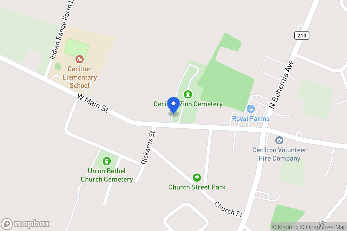 Map of 164 W Main St, Earleville