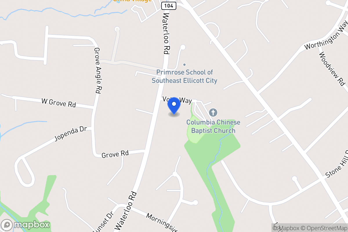 Map of 5011 Waterloo Rd, Ellicott City