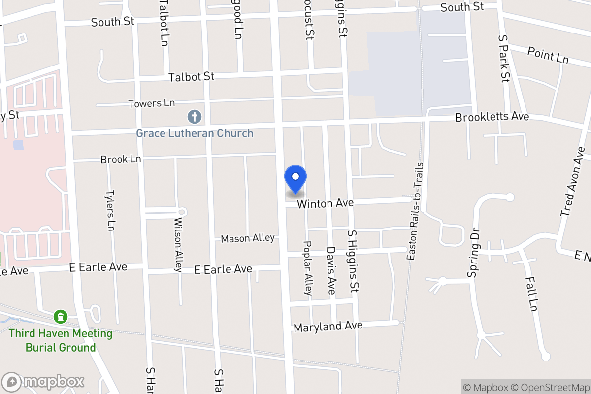 Map of 220 S Aurora St, Easton