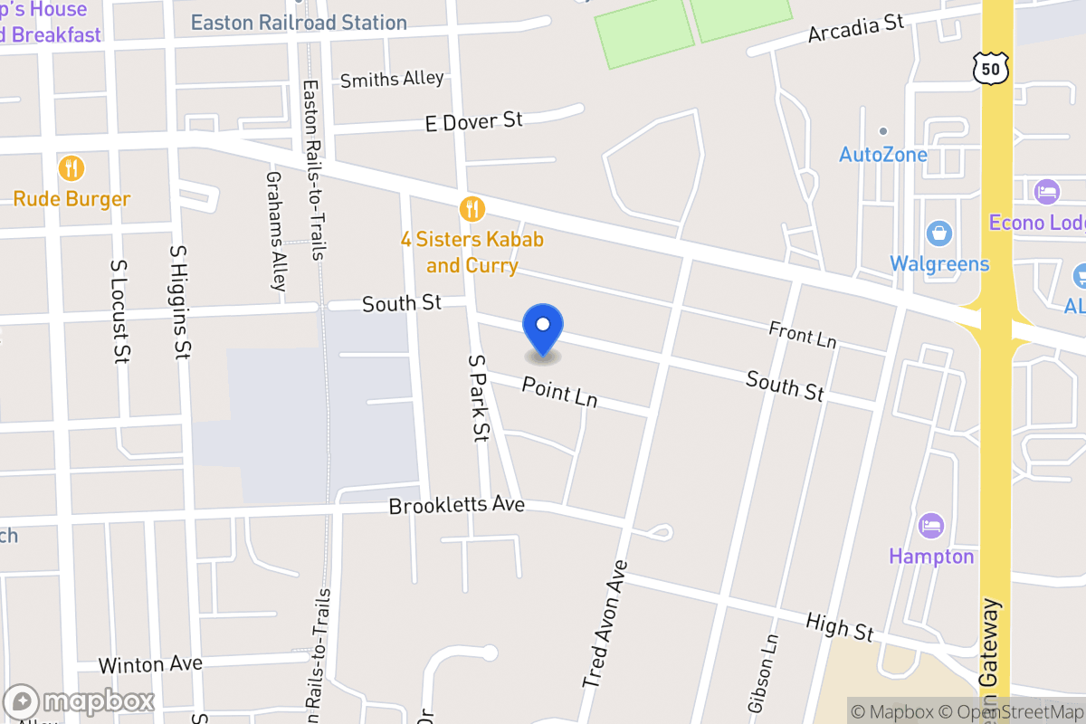 Map of 612 South St, Easton