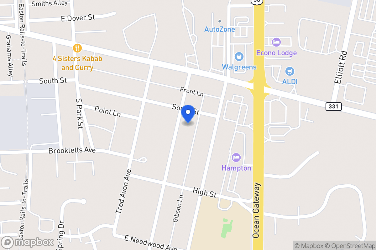 Map of 104 Prospect Ave, Easton