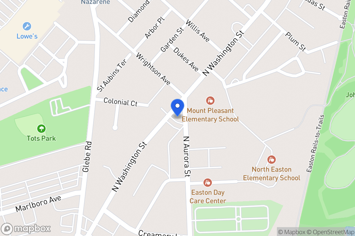 Map of 350 N Washington St, Easton