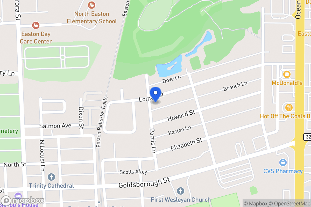 Map of 630 Lomax St, Easton