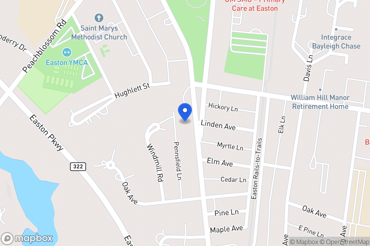 Map of 609 S Washington St, Easton