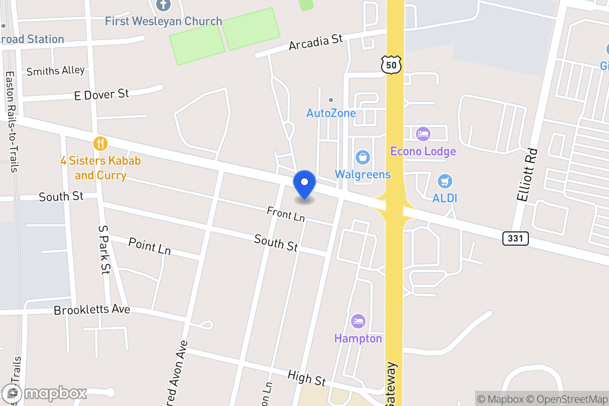 Map of 806 E Dover, Easton