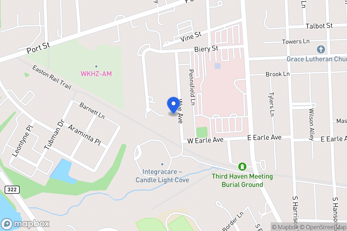 Map of 225 Wye Ave, Easton