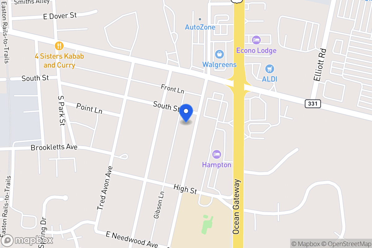 Map of 105 Choptank Ave, Easton