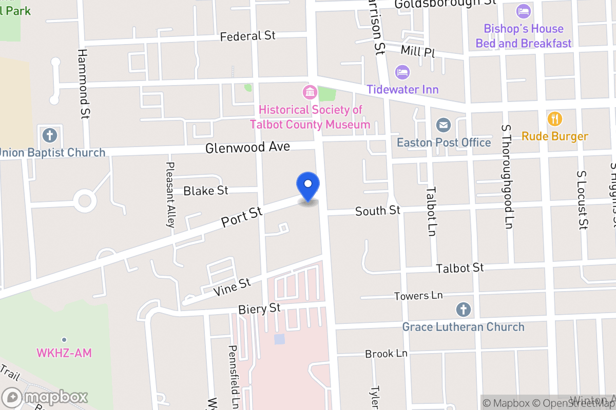 Map of 103 S Washington St, Easton