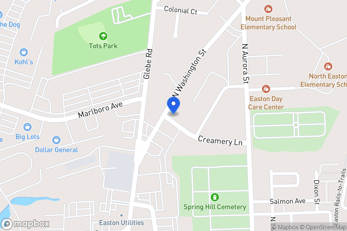 Map of 302 N Washington St, Easton