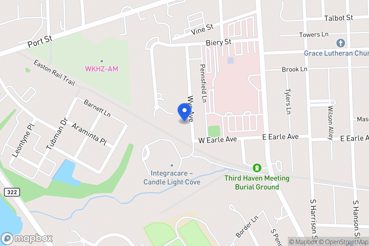 Map of 227 Wye Ave, Easton