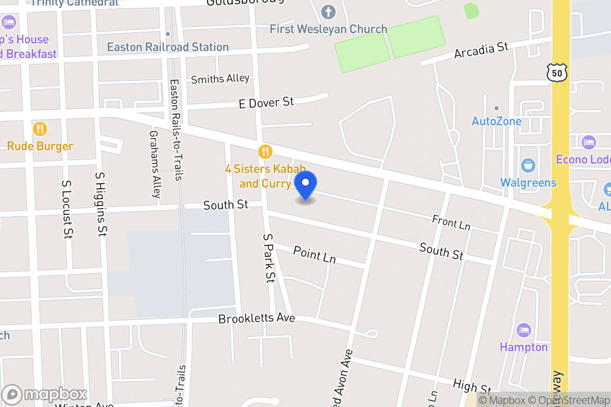 Map of 611 South St, Easton